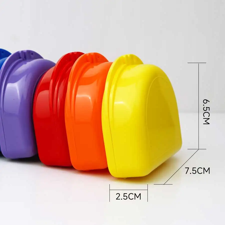 1 stuks tandenhouderdoos, draagbare opberg- en opbergdoos, beugeldoos, kunstgebitdoos