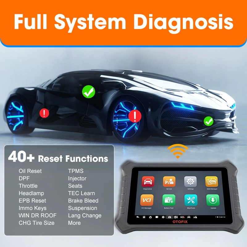 OTOFIX D1 PRO Auto-Diagnosescanner, ECU-Codierung, OBD2-Scanner, bidirektionale Steuerung, Kfz-Scan-Tool, CANFD DOIP, 2 Jahre Update