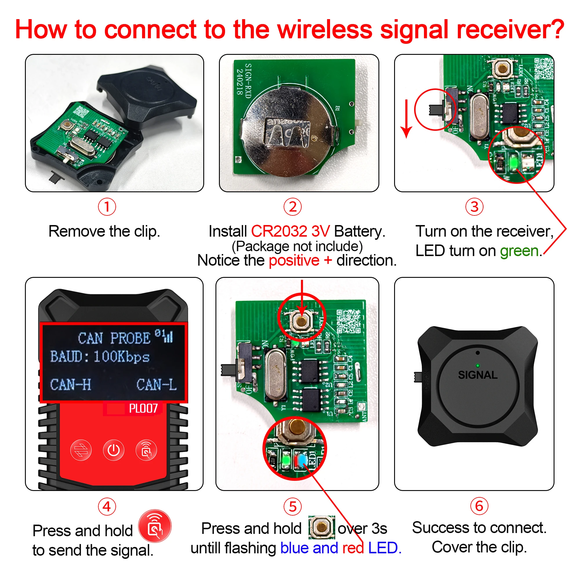 WOYO PL007 PRO 3.0 CAN BUS Tester with Wireless Signal Receiver LIN BUS Analyzer PWM Signal Detector for Car Diagnostic Tools