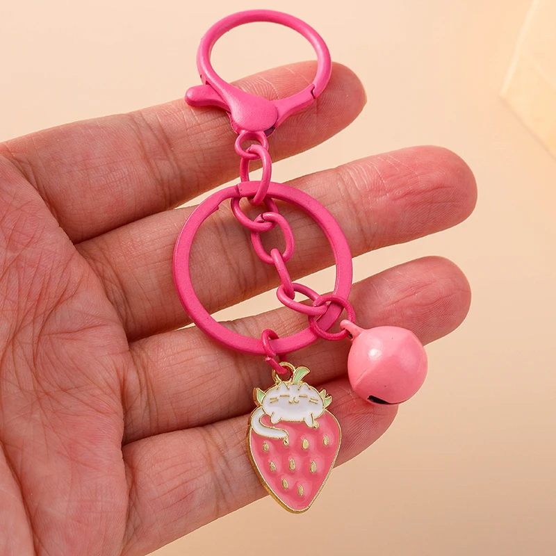 Aihua Schöne Schlüsselanhänger mit Früchten und Tieren für Frauen und Mädchen, niedlicher Schlüsselanhänger mit Hund, Katze, Schmetterling, Handtaschenanhänger, Schmuck, Geschenke – Detail 4