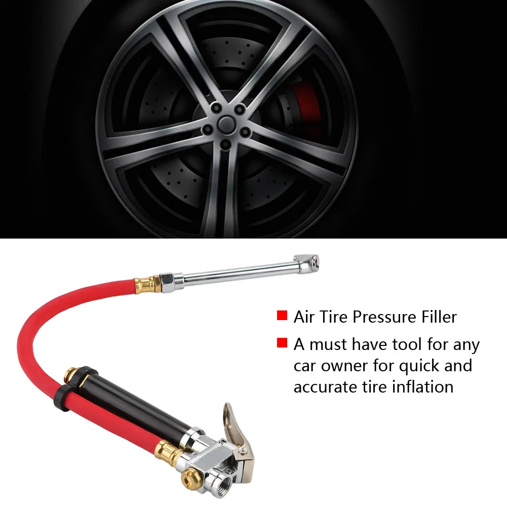 Handheld Car Air Tire Pressure Filler Fill Inflator Gauge Air Compressor Hose Tool uto Motorcycle Trucks  Tire Repair Tool