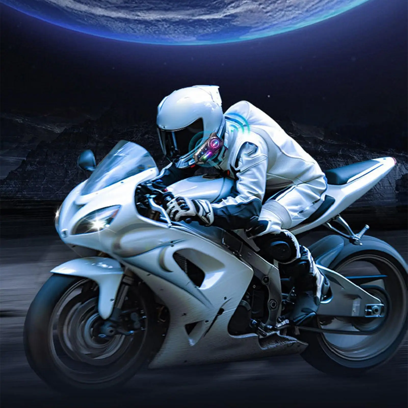 

Motorcycle Helmet Headphones Double-speaker Wireless Headset Waterproof Cycling Headphones For Daily Commuting Travel Motorcycle