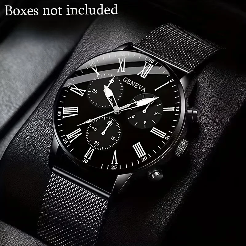 3pcs/set Men's Casual Fashion Quartz Watch - Perfect Gift for Friends and Family during Back to School Season, Father's Day