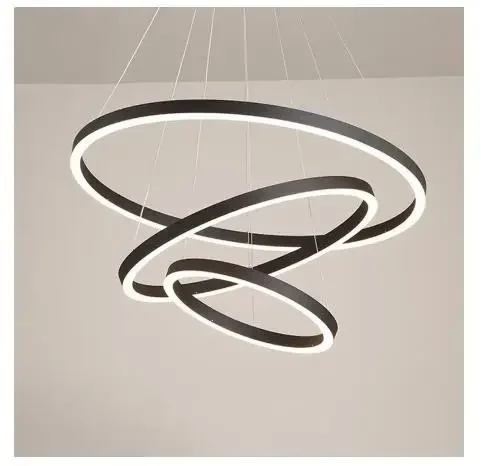 

Modern Luxury Chandelier LED Circle Light For Living Room Hanging Lamp Bedroom Luster Dining Restaurant Lighting With Remote
