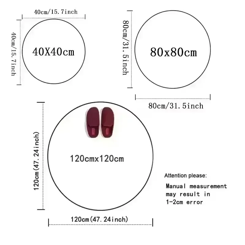 سجادة مستديرة بتصميم Taiji لديكور غرفة المعيشة المنزلية وغرفة النوم والأريكة لتزيين الأرضية سجادة غير قابلة للانزلاق وقابلة للغسل بمساحة كبيرة الحجم #5