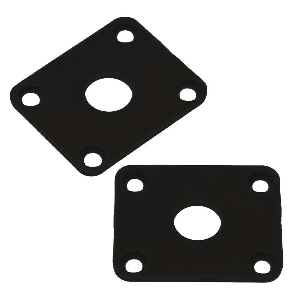 2Pcs Guitar Jack Plate Covers Plastic Rectangular Electric Input Socket Protector Adjustable Outer Spacer Easy Install Wide