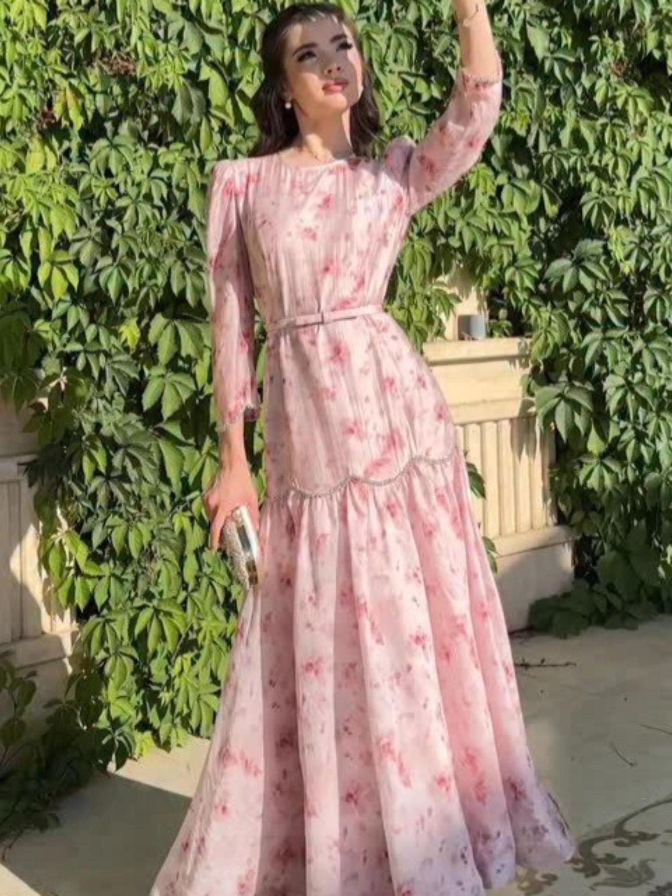 Eid femmes Robe Abaya imprimé musulman élégant dubaï robes Largos robes longues caftan Robe arabe fête Caftan Jalabiya Ramadan