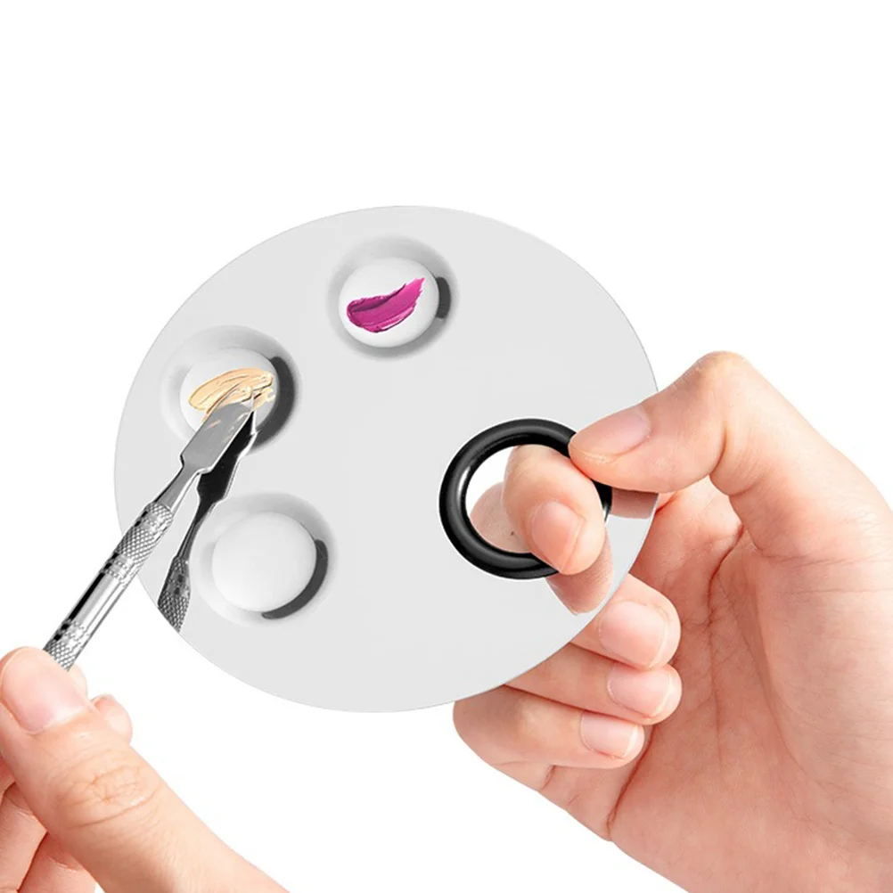 

Stainless Steel Makeup Palette Heart Shaped Color Mixing Plate Nail Art Set Manicure Tools Eco Friendly Easy