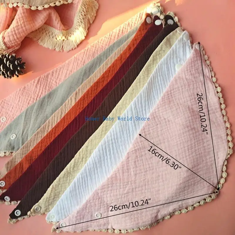 B2QD 1 قطعة من قماش التجشؤ لحديثي الولادة، منشفة ماصة للتجشؤ، تغذية الأولاد والبنات، باندانا #6