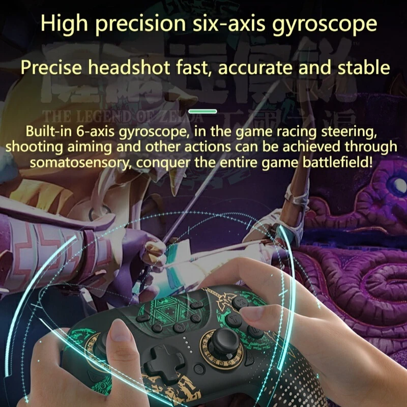 Aolion Switch Wireless Game Controller Tears Of The Kingdom Six Axis Gyroskop Long Endurance Macro Programming Game Controller