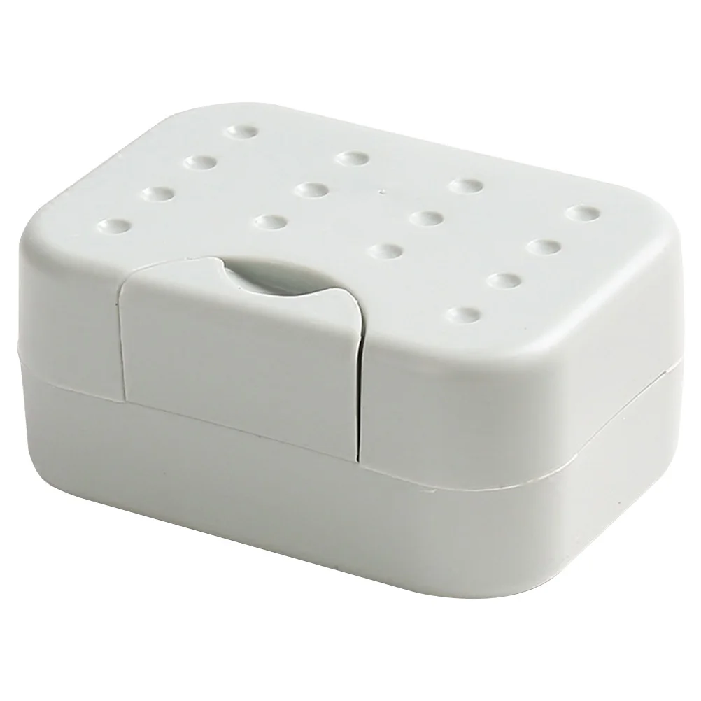 

2pcs Portable Waterproof Soap Box With Lid Sealing Holder Storage Container For Travel Home Lightweight Drainage Design
