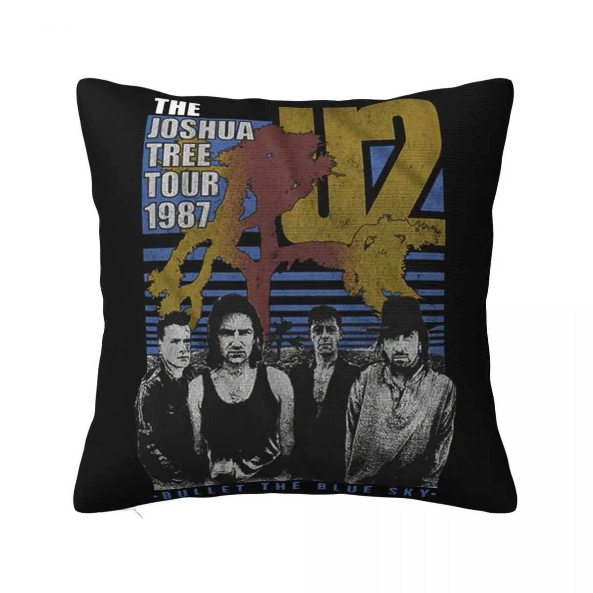 U2 The Joshua Tree Tour Retro Xl 1987 Bullet The Blue Sky Adults Cartoon Character Movie Pillow Case