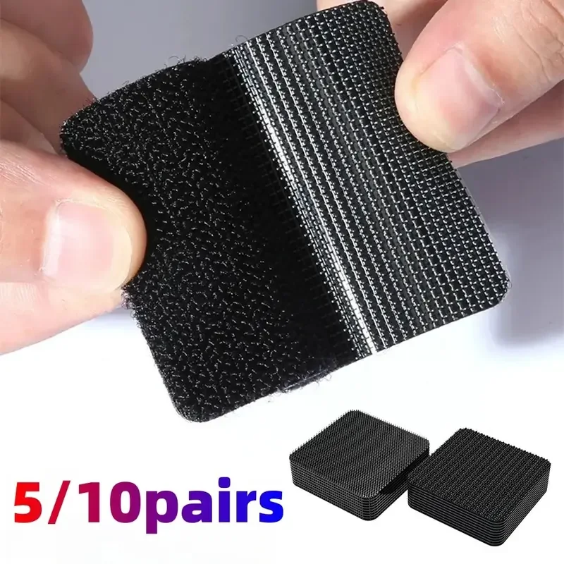 5/10pairs carpet mat fixing stickers universal car foot pad invisible non slip tape nylon magic tape auto traceless adhesive