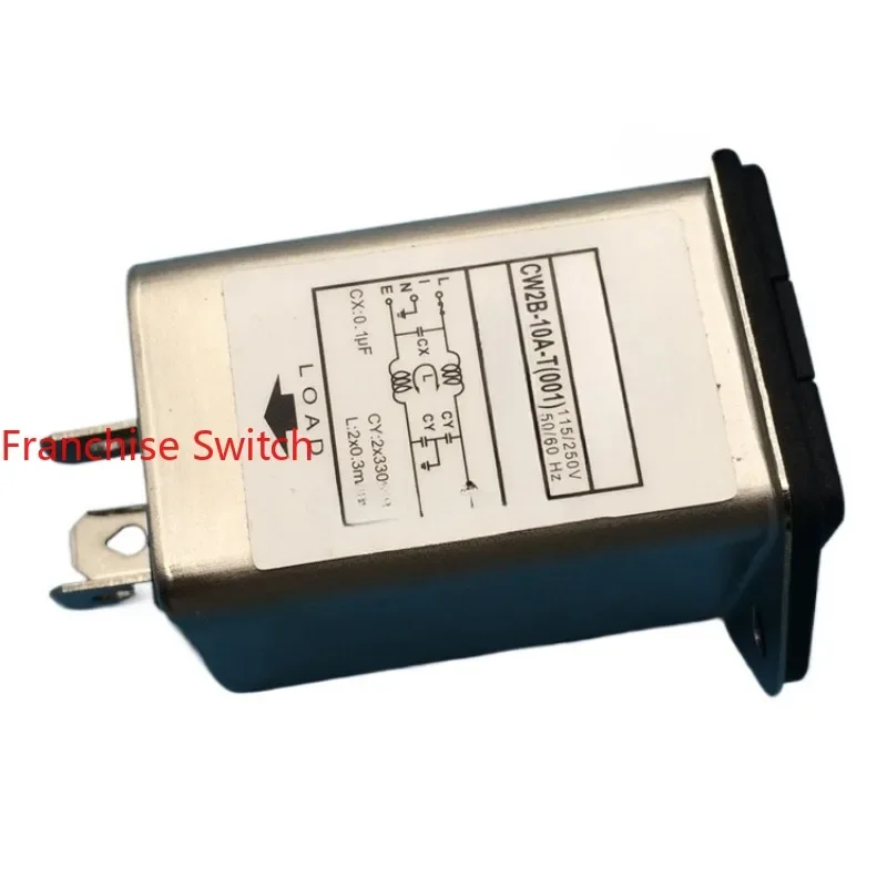

10PCS Power Filter CW2B-10A-T (001) Single Fuse Socket Type Phase 220V