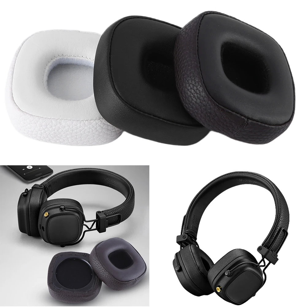 1 زوج استبدال سماعات الأذن وسائد البروتين الجلود سماعة الأذن وسادات الأذن أكواب غطاء إصلاح أجزاء لمارشال ميجور 4 #4