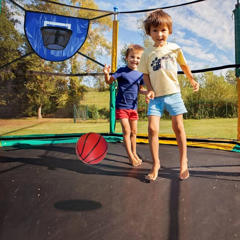 Trampoline Basketball Hoop Kit With Pump And Mini Ball,Trampoline Basketball Attachment For Kids Adults Indoor Outdoor Durable