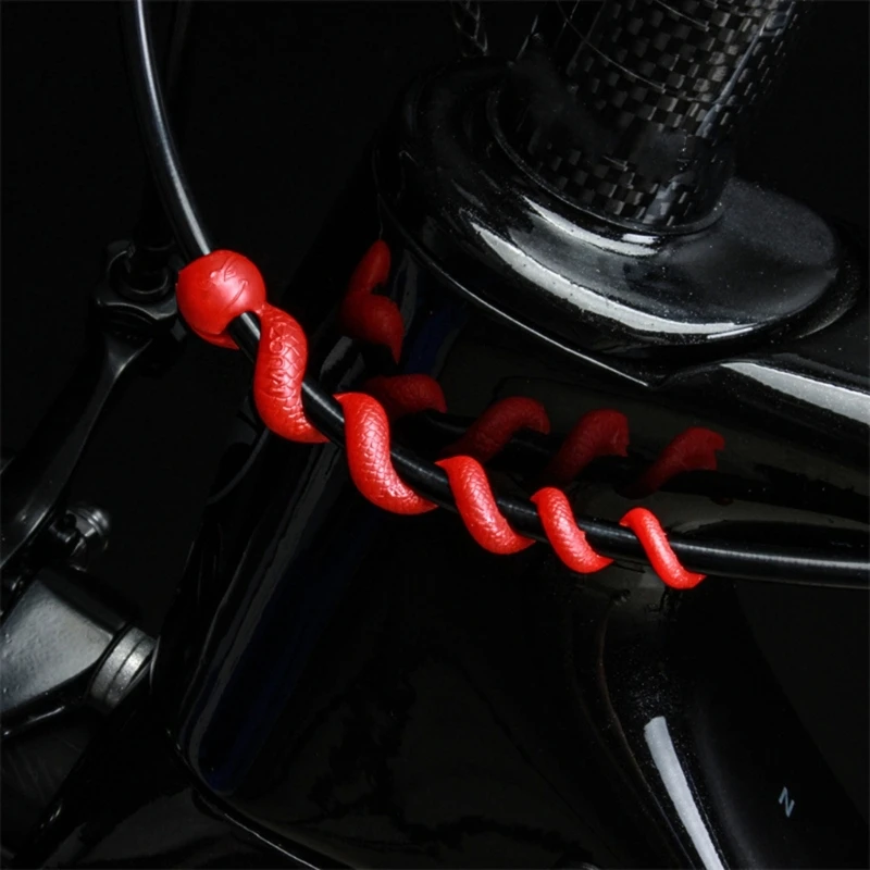 5 Pcs /Pack Bike Brake Cable Housing Protection Silicone Bike Frame Protection Brake Line Shift Cable Plastic Rubber Sleeve