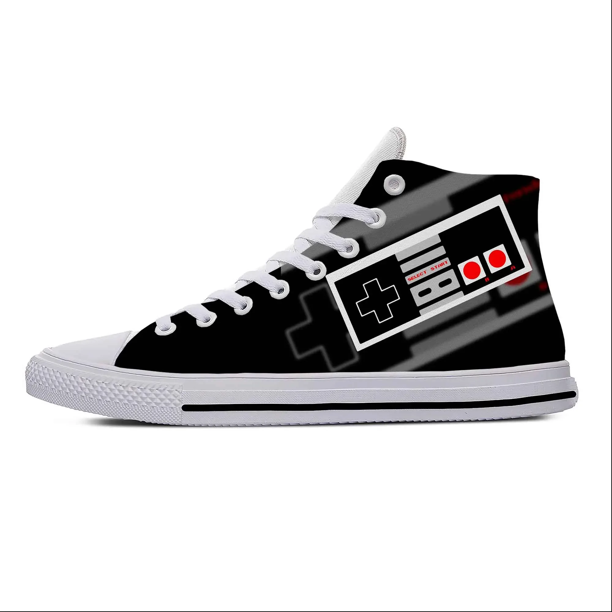 

Anime Cartoon Gamer Video Game Controller Gaming Casual Cloth Shoes High Top Lightweight Breathable 3D Print Men Women Sneakers