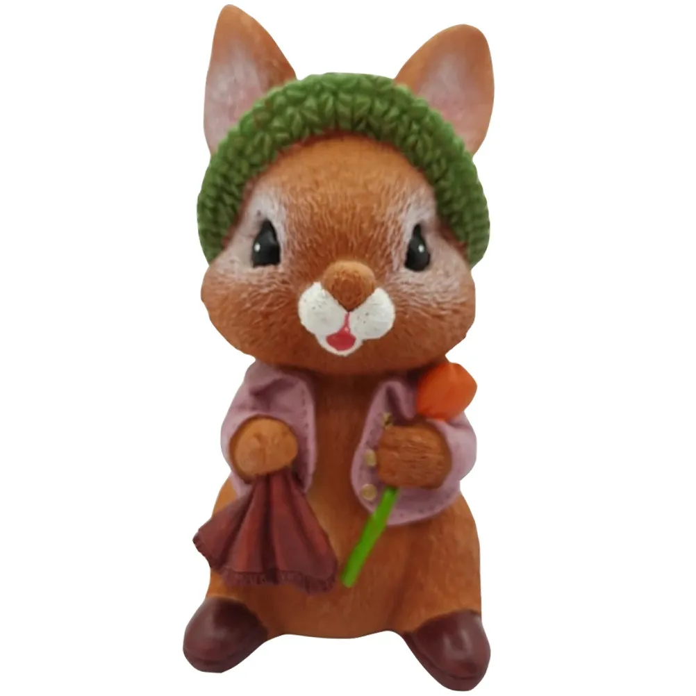 

Декоративная фигурка кролика из смолы для улицы, сидящего в позе, для Пасхи, сада, дома, двора, стола