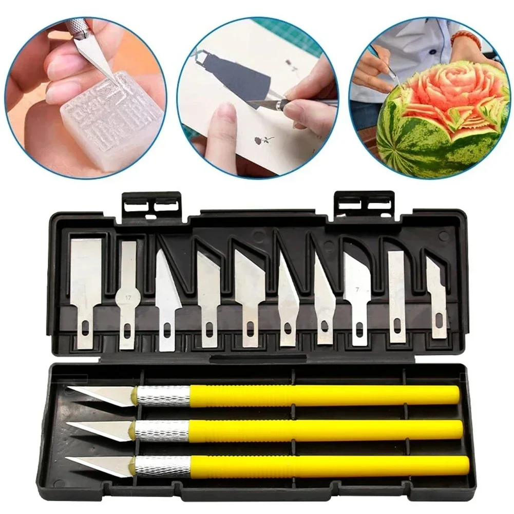 

Engraving Carving Knife Set High Carbon Steel Scalpel Knife Tools Kit Polymer Clay Pen Knife Crafts Carving Cutter Repair Tools