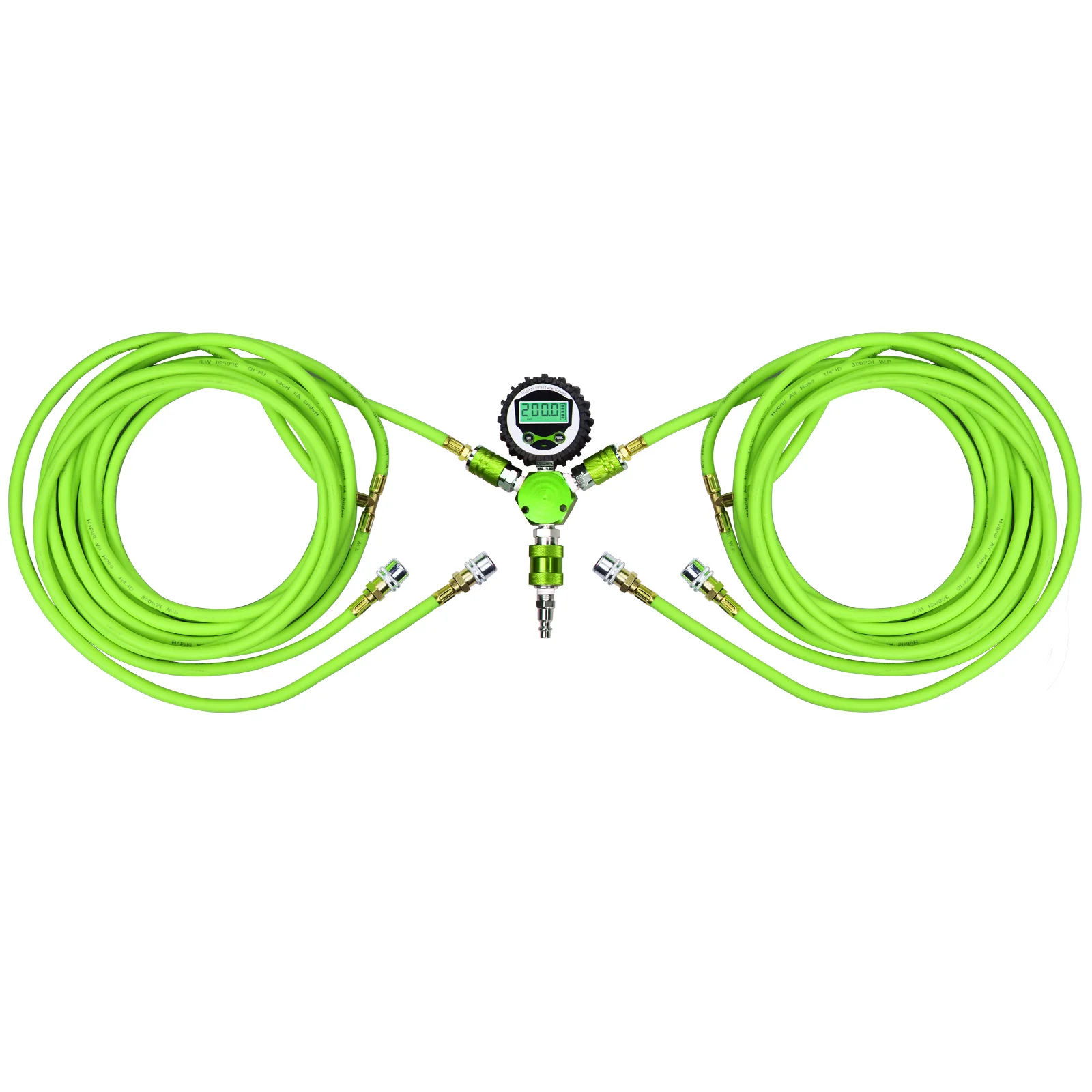 オフロード4x4用4輪タイヤ空気圧調整システムキット（デジタルゲージ、4ウェイエアホース、タイヤ空気圧調整セット付き）