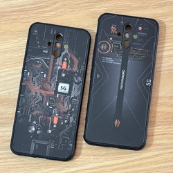 For Nubia Play 5G Case HD Painted Tempered Glass Hard Back Cover For ZTE Nubia Play Casing For Nubia NX651J 9H Glass Shell