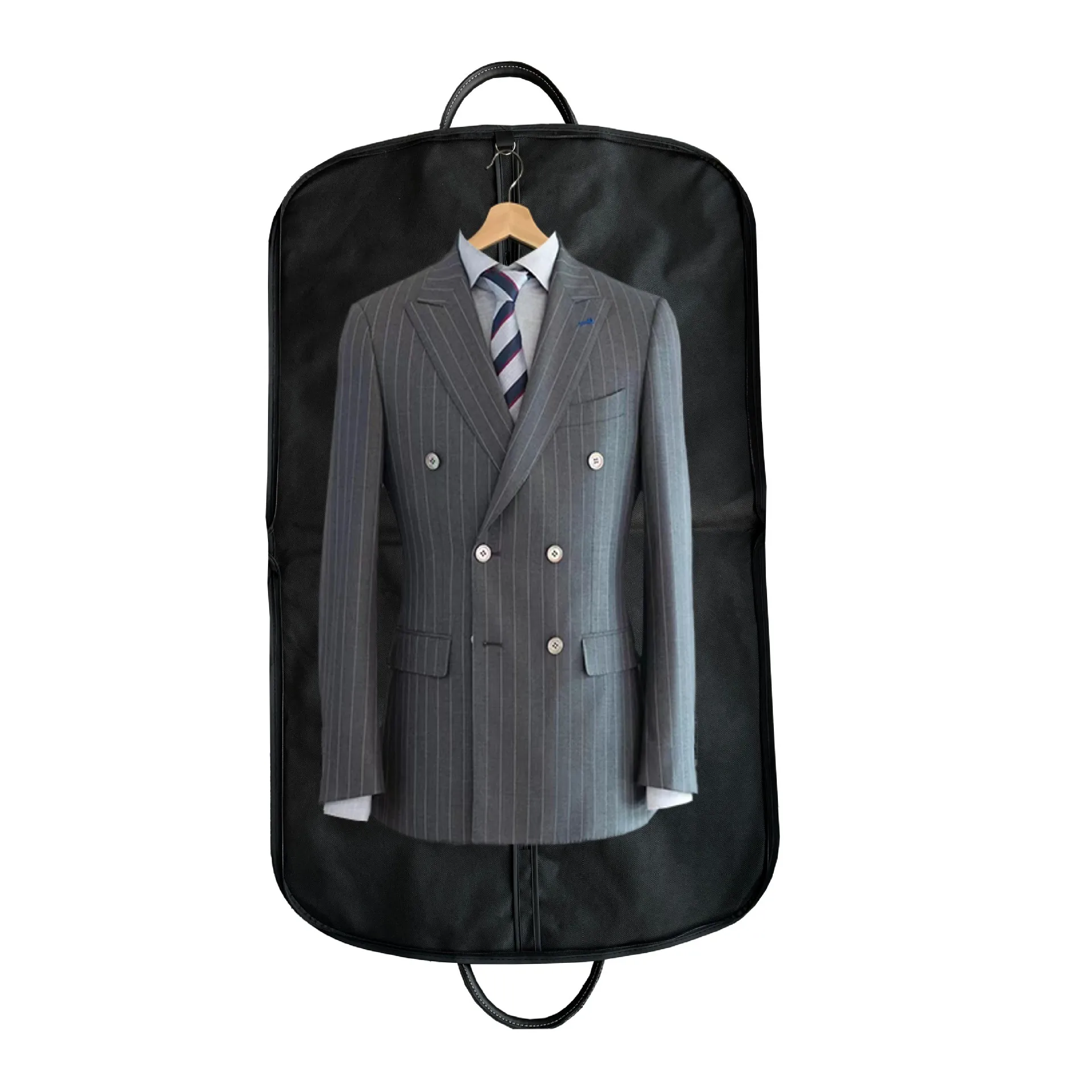 High-End Leather Thickened Suit Bag Handbag Travel Business Waterproof Moisture-Proof Non-Woven Fabric Dust Cover for Men's Tuxe