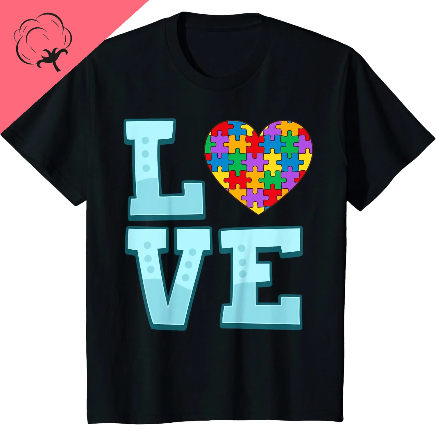 

Autism Son Kids for Mom Dad T-Shirt Summer Focus on Girls with Autism Short-sleeved T-shirts Unisex Printed Cotton T-shirt