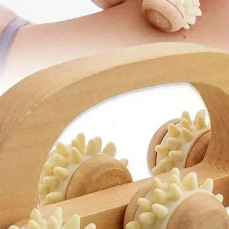 

Wooden Massage Roller Tool, Manual Wooden Massager, Wood Back Massage Roller For Neck Leg Back Deep Tissue Muscle Massage