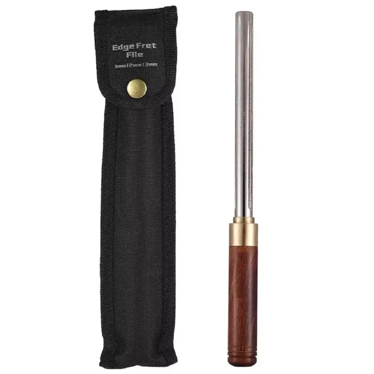 B72ABG Guitar Fret Dressing Metal File with 3 Size Edges Wooden Handle Guitar Repair Maintenance Tool Luthier Tool