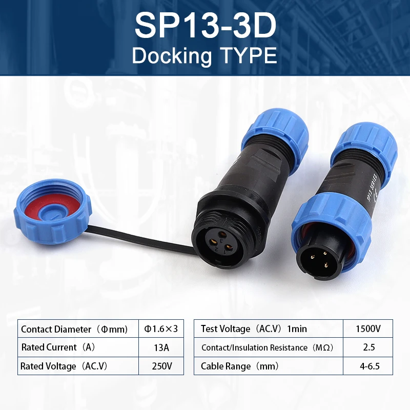SP13 IP68 Outdoor Wasserdichter Luftfahrt-Steckverbinder 2/3/4/5/6/7/9-polig Stecker Buchse Männlich Weiblich Panelmontage Docking Schweißtyp