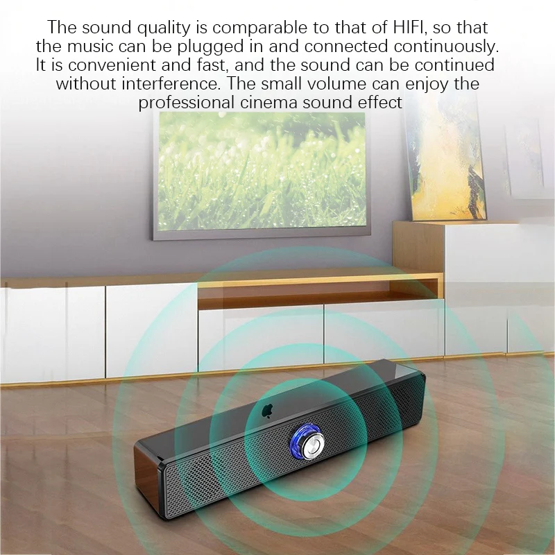 FFYY-المسرح المنزلي HIFI مكبرات الصوت المحمولة ستيريو باس الصوت بار USB مضخم الصوت العمل للهاتف تلفزيون الكمبيوتر