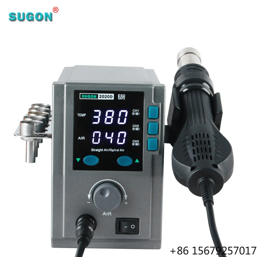 Factory Direct SUGON 2020D Bga Rework Station Mini Heat Air Gun Desoldering Station Mobile Phone Laptop Repair Hot Air Gun