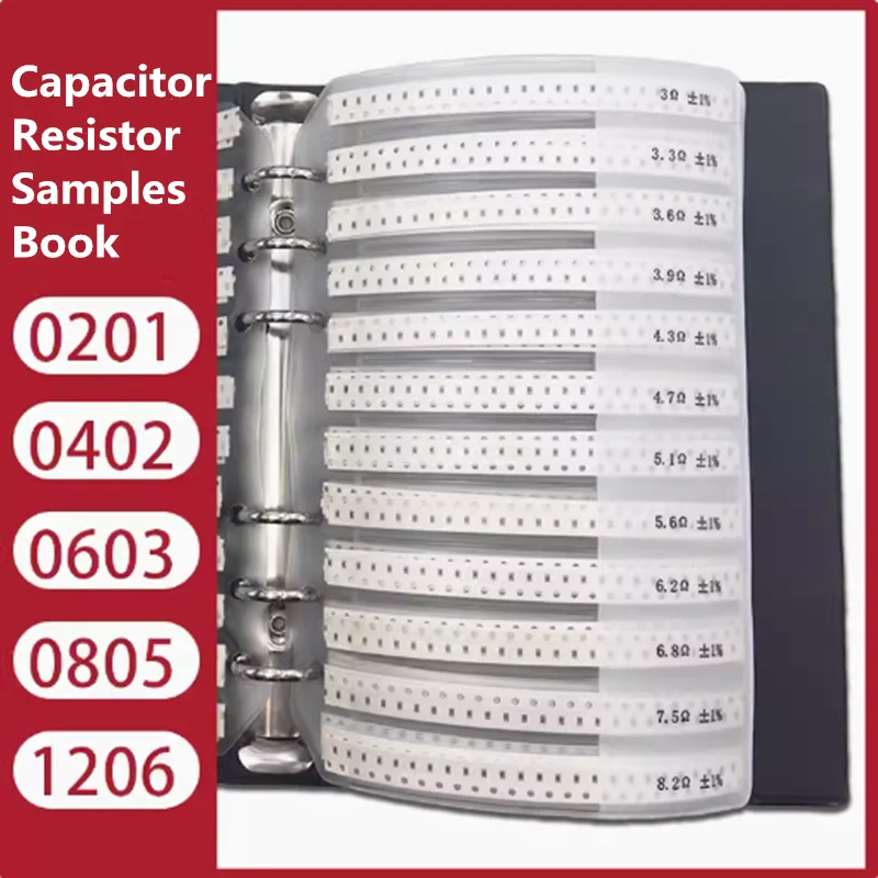 Free Shipping SMD Capacitor Sample Book kit 0201 0402 0603 0805 1206 Chip Classification Pack 51/80/90/92 Value 25 50 pieces