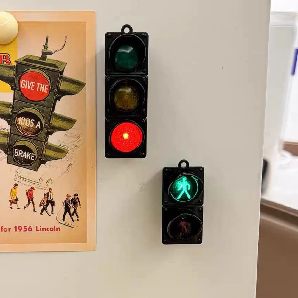 إشارة المرور ملصقات الثلاجة المغناطيسية مضحك ديكورات المنزل جزء إشارة المشاة المرورية الإبداعية المغناطيسي ملصق ثلاثية الأبعاد #4