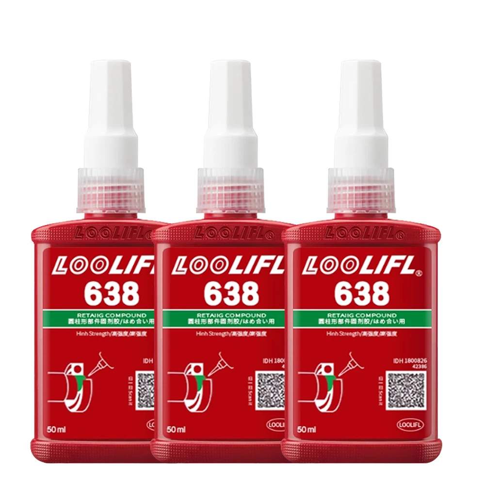 50ml Fixiermittel Grün 638 Hülsenfixierer Hochfester Zylindrischer Metallkomponenten-Verriegelungs- und Dichtungs-Analogenklebstoff
