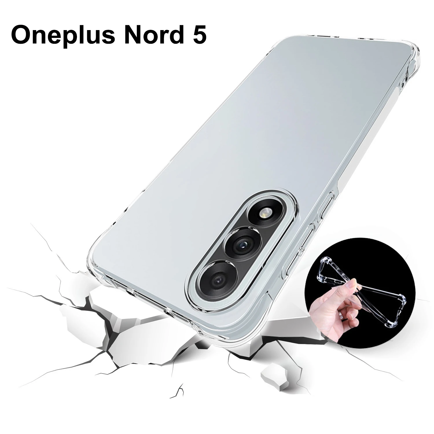 Oneplus Nord 5 CPH2709 Hülle, Luftkissen, stoßfest, Airbag, Silikon-Rückseite, weiche Hülle für Oneplus Nord 5 Nord 5 5G 2025 CPH2709