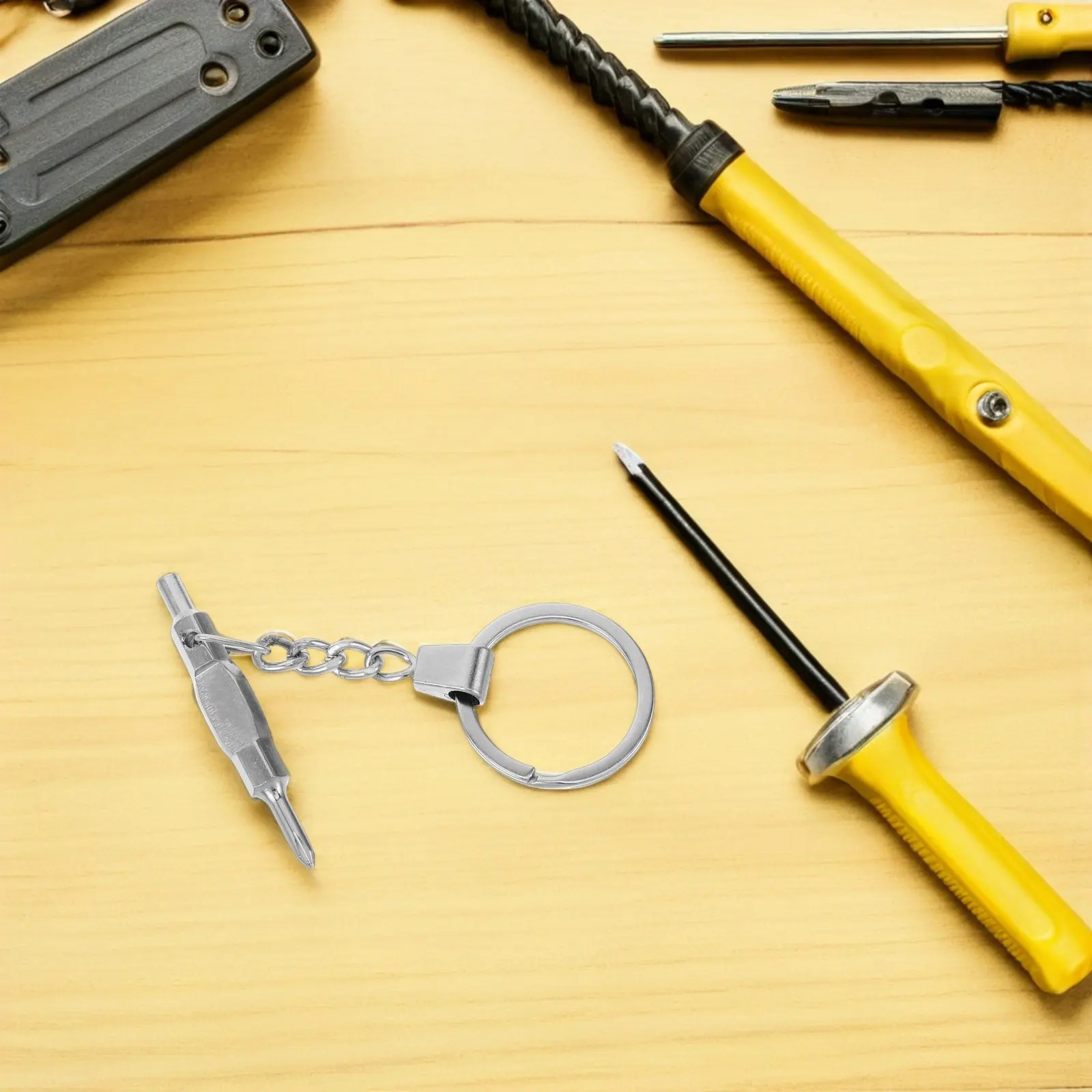 Fingerboard Tool Silver Double Head Mini Skateboard Screwdriver Fingerboard Screw Driver DIY Repair Tool for Boys Teens