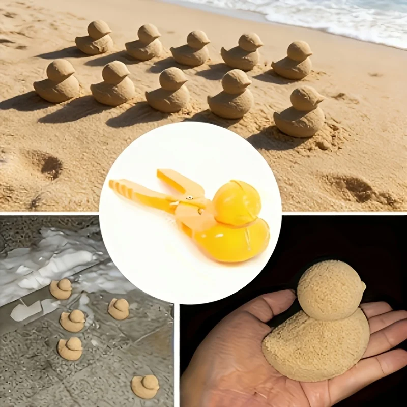 4pcs Summer Outdoor Beach Set, Random Color Cone Duck Beach Clip, Suitable for Outdoor Play in Summer and Winter