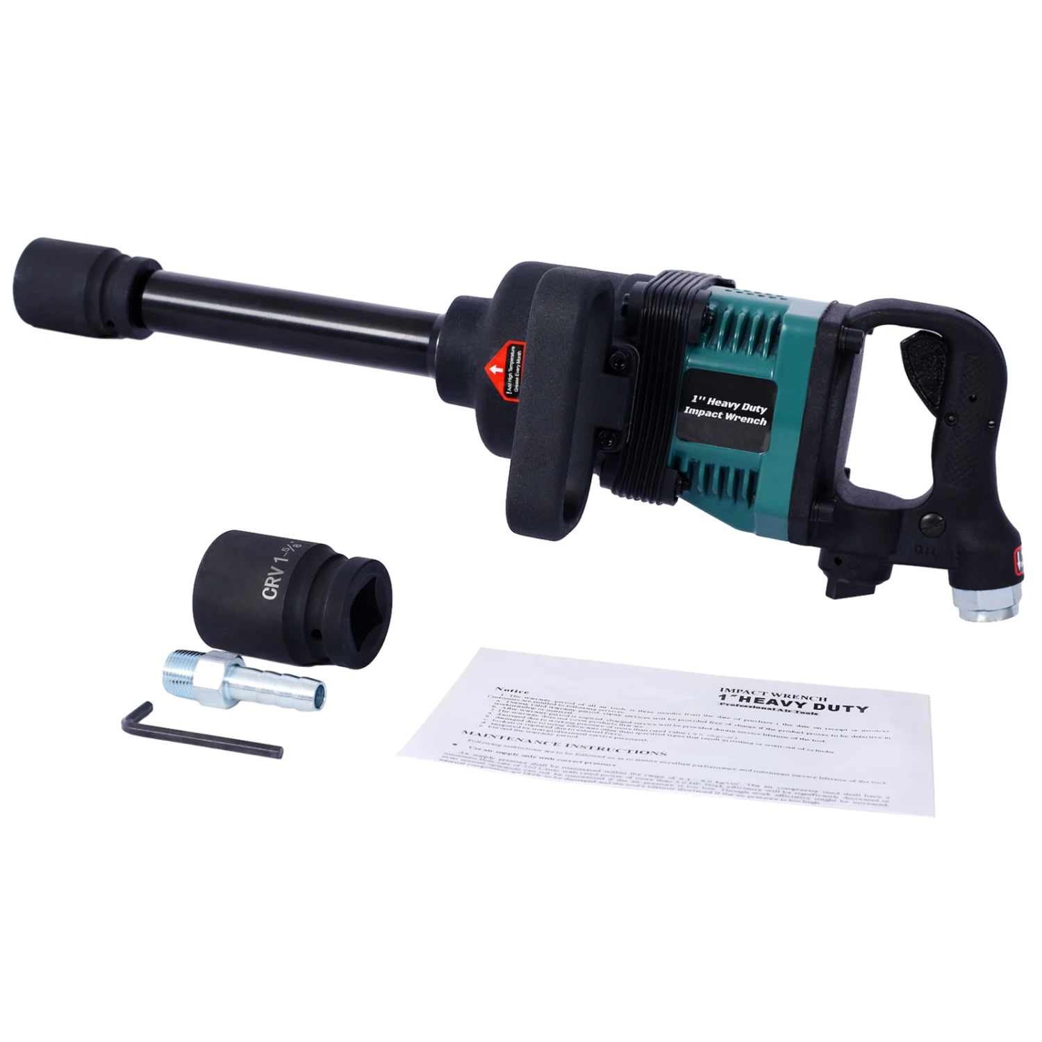 

Industrial 1" inch Air Impact Wrench Gun Long Shank Pneumatic Truck with 38mm & 41mm Socket