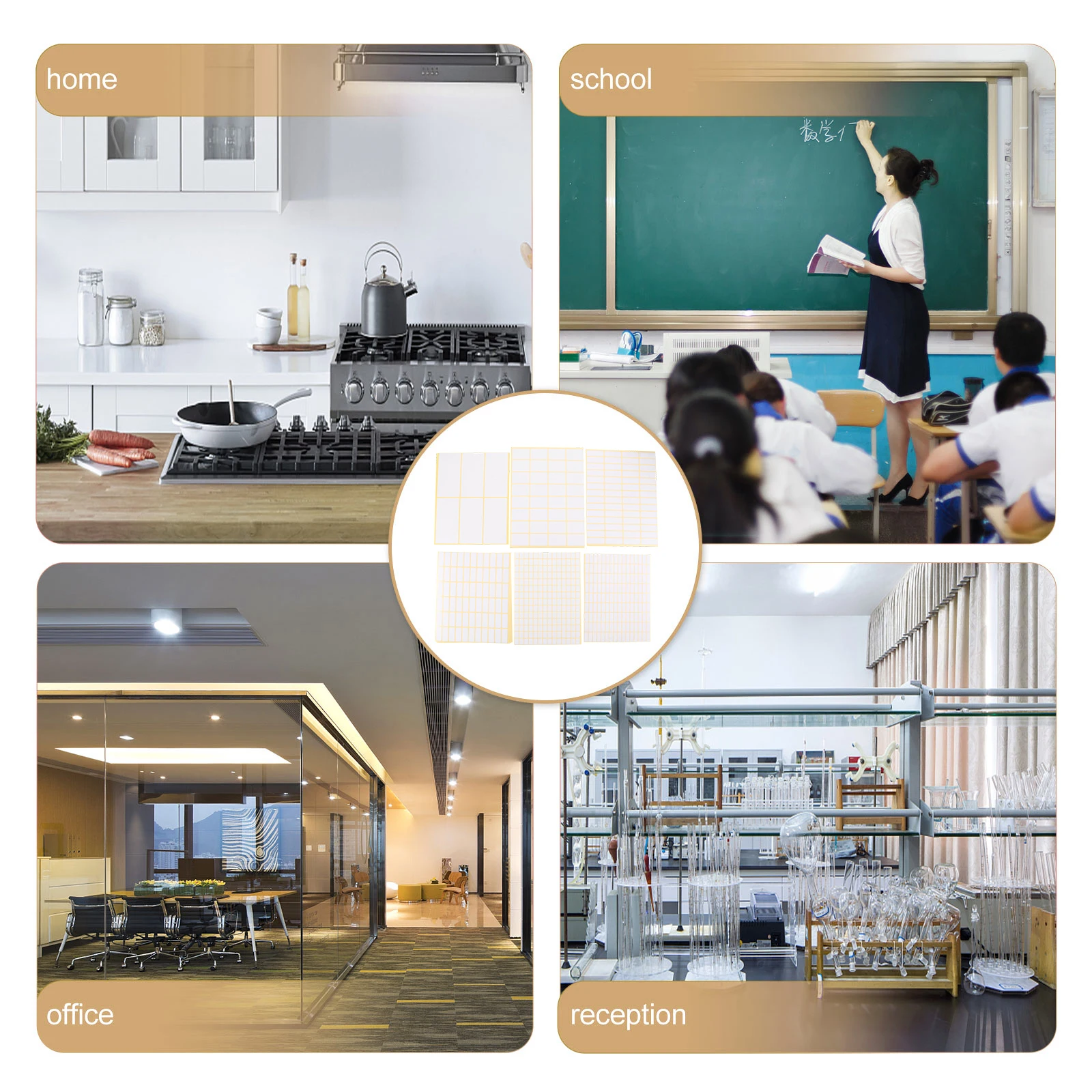 

36 Sheets Blank Sticky Labels Sorting Tags Removable Self-Adhesive Name Tags for Organizing Home Classification Planner