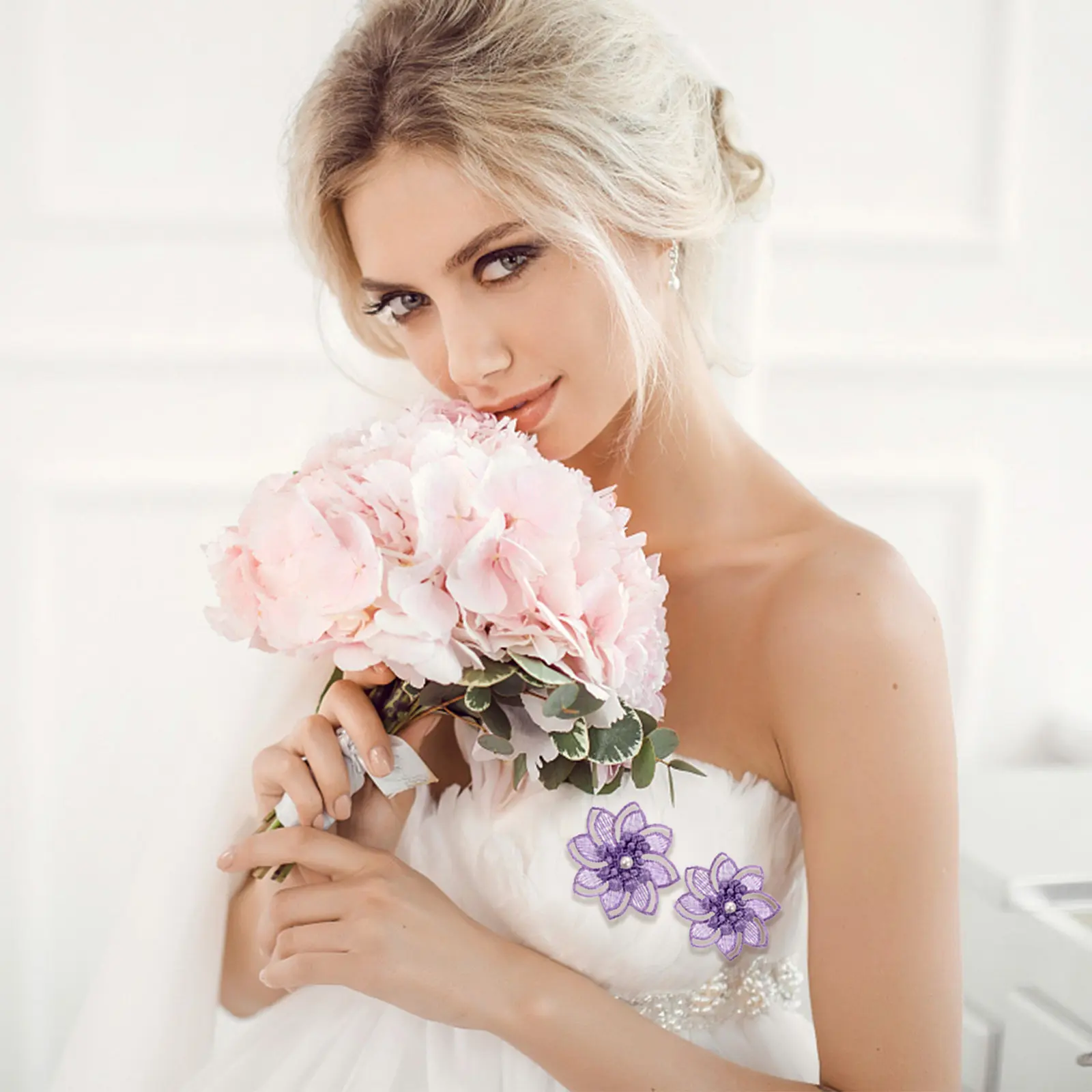 

5 Yards Pearl Flower Lace Trim Ribbon Beautiful Sewing Material for DIY Clothing Accessories Home Decor Gift Wrapping