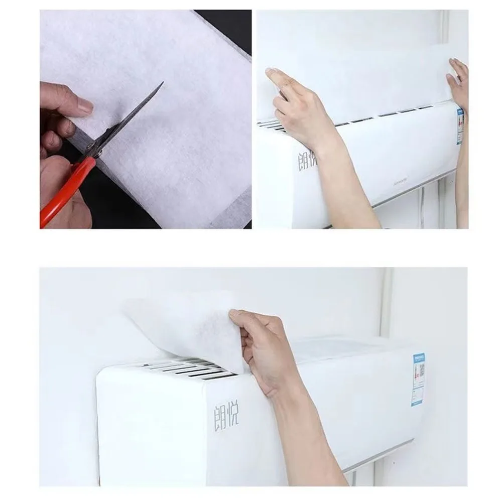 5PCS/Pack Universal Disposable Air Conditioning Filter Pad White Anti-dust Air Conditioning Inlet Filter Sheet