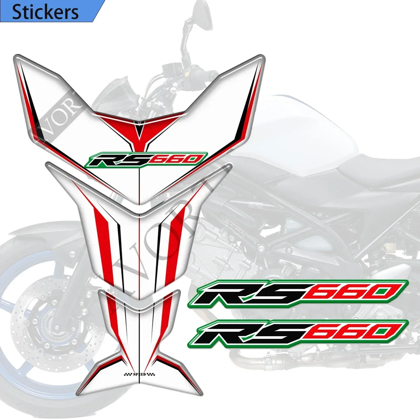 

Fit Aprilia RS660 RS 660 Fairing Fender Decals Gas Fuel Oil Kit Knee Fish Bone Tank Pad TankPad Protector Motorcycle