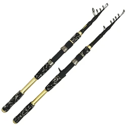 Strong Telescopic H Carbon Snakehead Rod Fast Action Spinning 2.4m 2.7m Portable Travel Seawater pike bass Quality Casting rod