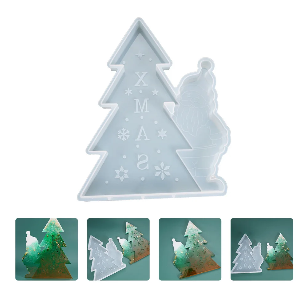 

Christmas Tree Mold Silicone DIY Manual Mold for Crystal Epoxy Crafts Home Decor Ornaments Xmas Tree Decoration Unique Simple