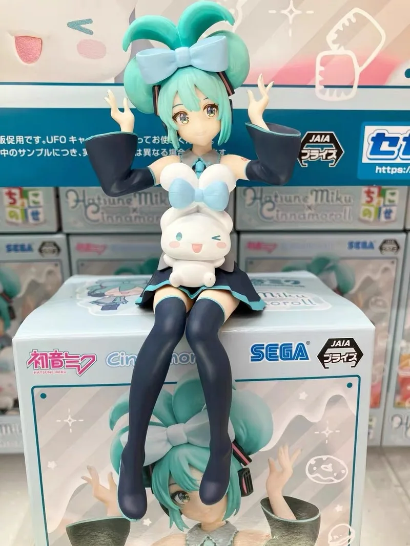 

Genuine Sega Hatsune Miku Cinnamoroll Anime Peripheral Collectible Models Garage Kit Decorative Decorations Children Kawaii Gift