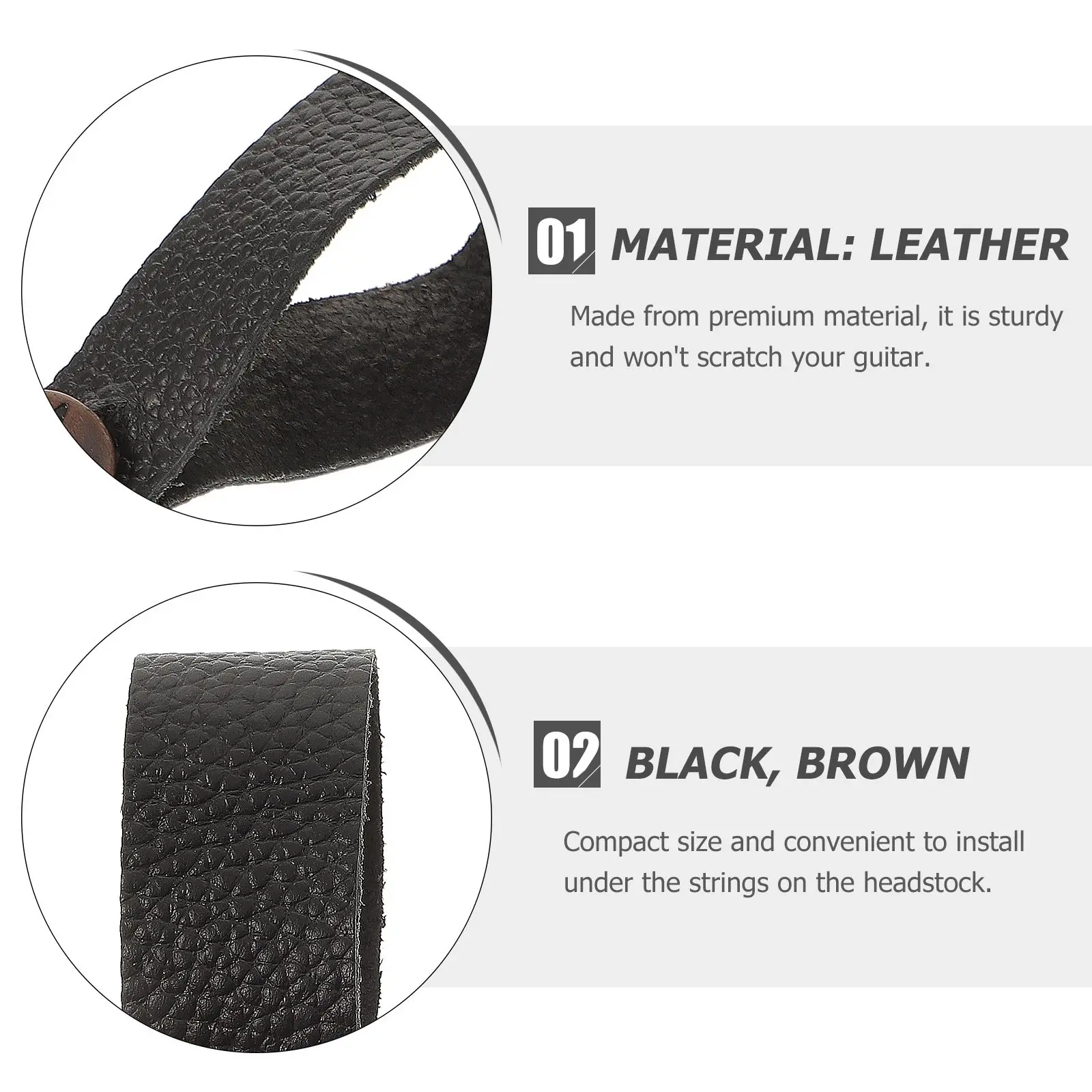 2 個ギターネックストラップボタン耐久性のあるコンパクトサイズ簡単にインストール交換アコースティックギターアクセサリーストラップロック