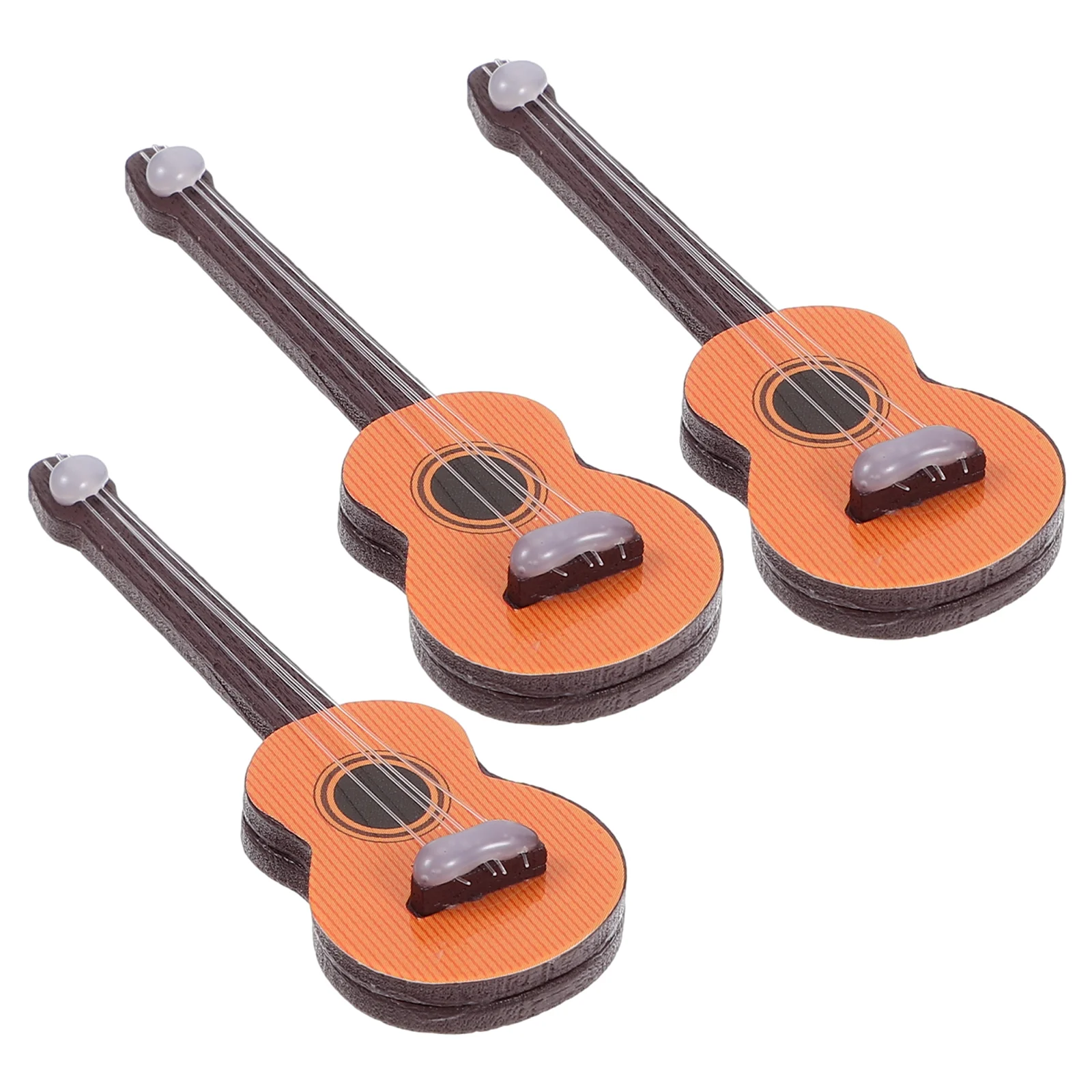 3 pezzi mobili per la casa strumenti musicali mini chitarra bambole luci modello creativo piccola miniatura fai da te adornano decorazioni bambino