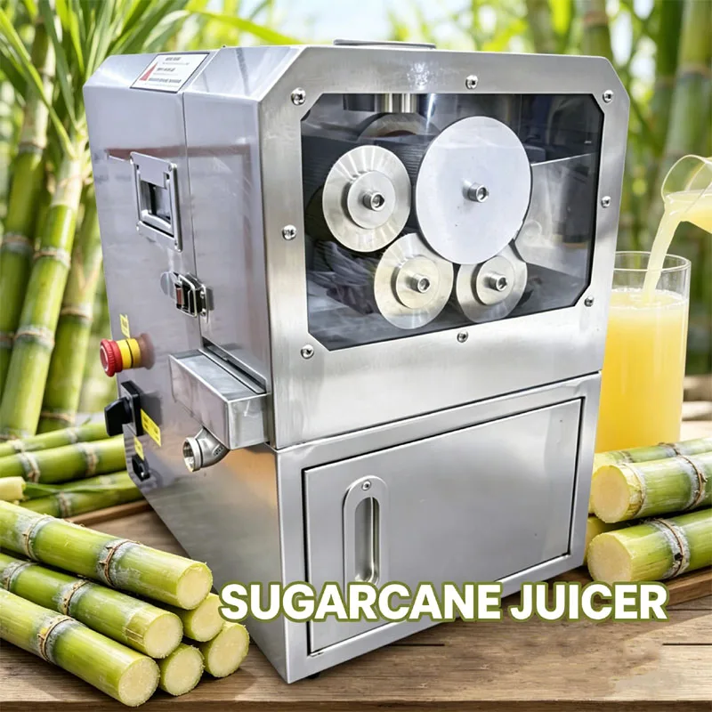

Fresh Sugar Cane Juicing Press Machine Commercial Electric Desktop Stainless Steel Juicer Machine